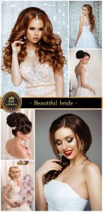  Beautiful bride, wedding dress - stock photos 