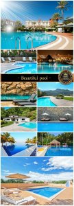  Beautiful pool - stock photos 