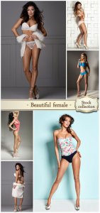  Beautiful female model looks - stock photos 