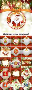  Christmas posters with gifts, Santa and snowman 
