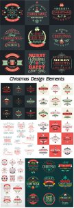  Design elements Christmas vector 