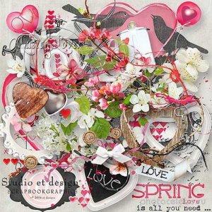  Романтический скрап - Весна любовь-это все,что вам нужно 